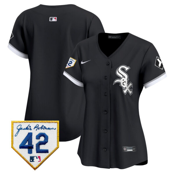 Women's Chicago White Sox 2024 Jackie Robinson Patch Vapor Premier Limited Jersey - All Stitched - Image 28