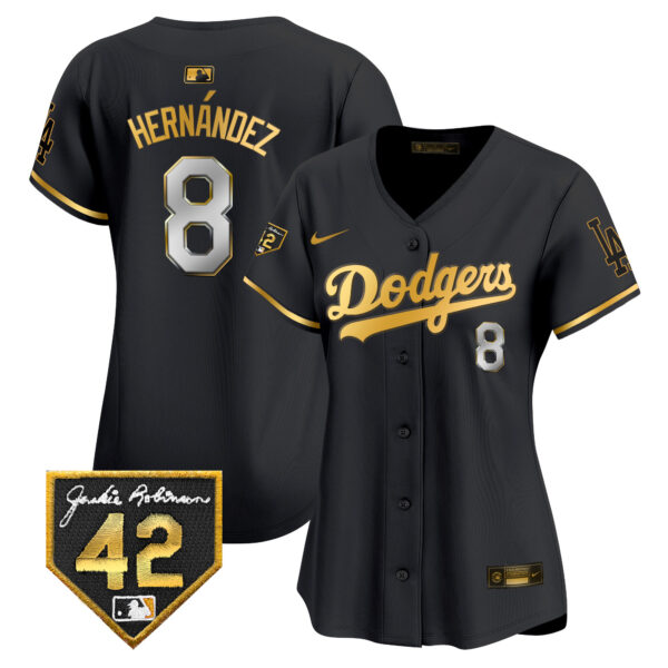 Women's Dodgers 2024 Jackie Robinson Patch Vapor Premier Limited Jersey - All Stitched - Image 6