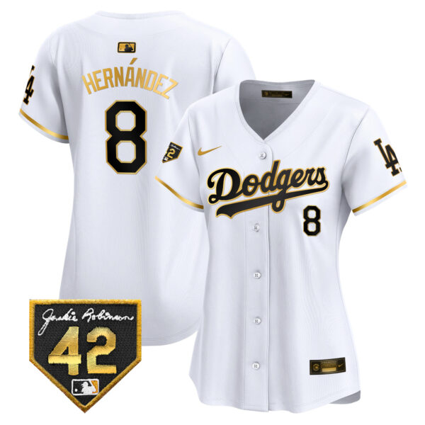 Women's Dodgers 2024 Jackie Robinson Patch Vapor Premier Limited Jersey - All Stitched - Image 16