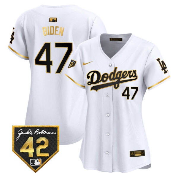 Women's Dodgers 2024 Jackie Robinson Patch Vapor Premier Limited Jersey - All Stitched - Image 19