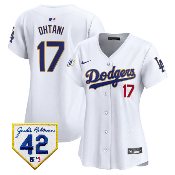 Women's Dodgers 2024 Jackie Robinson Patch Vapor Premier Limited Jersey - All Stitched - Image 21