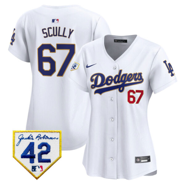 Women's Dodgers 2024 Jackie Robinson Patch Vapor Premier Limited Jersey - All Stitched - Image 25