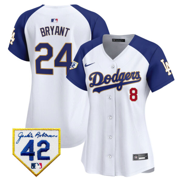 Women's Dodgers 2024 Jackie Robinson Patch Vapor Premier Limited Jersey - All Stitched - Image 44