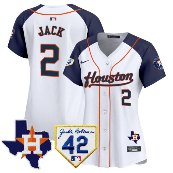 Women's Houston Astros 2024 Jackie Robinson Patch Vapor Premier Limited Jersey - All Stitched - Image 40