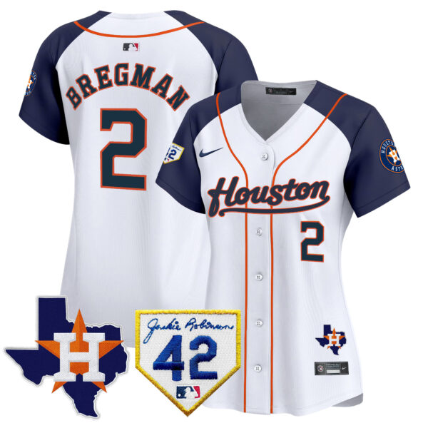 Women's Houston Astros 2024 Jackie Robinson Patch Vapor Premier Limited Jersey - All Stitched - Image 42