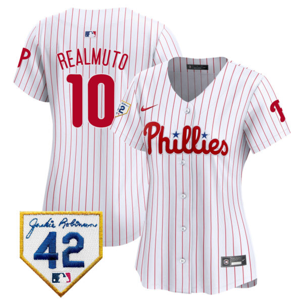 Women's Phillies 2024 Jackie Robinson Patch Vapor Premier Limited Jersey - All Stitched - Image 30