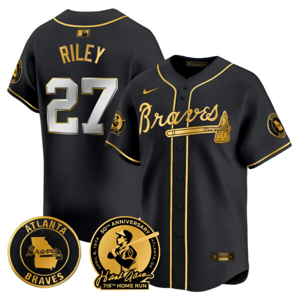 Men's Atlanta Braves Hank Aaron 715th Home Run Patch Vapor Premier Limited Jersey - All Stitched - Image 4