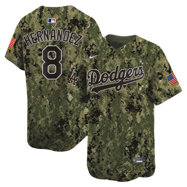 Men's Dodgers USMC Alternate Vapor Premier Limited Jersey - All Stitched - Image 6