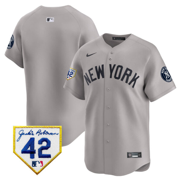 Men's New York Yankees 2024 Jackie Robinson Patch Vapor Premier Limited Jersey - All Stitched - Image 36