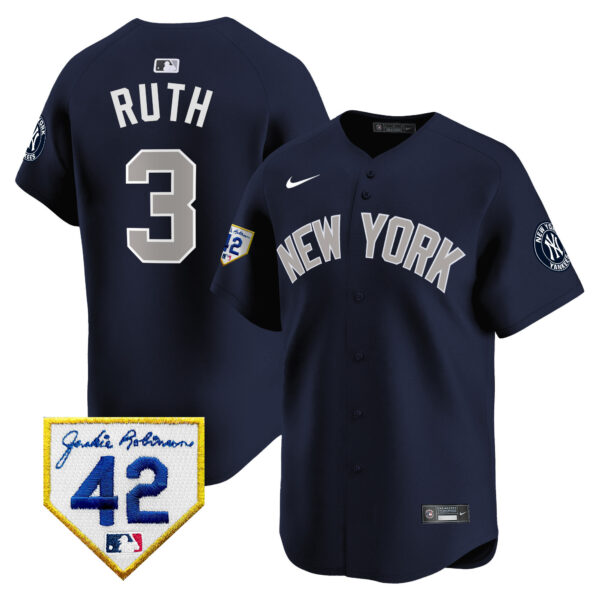 Men's New York Yankees 2024 Jackie Robinson Patch Vapor Premier Limited Jersey - All Stitched - Image 39