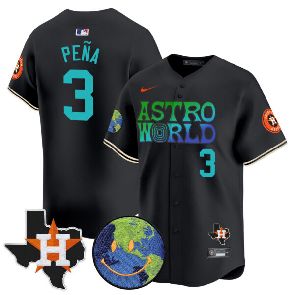 Men's Houston Astros Cactus Jack Astro World Vapor Premier Limited Jersey - All Stitched - Image 12
