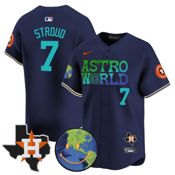 Men's Houston Astros Cactus Jack Astro World Vapor Premier Limited Jersey - All Stitched - Image 28
