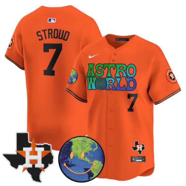 Men's Houston Astros Cactus Jack Astro World Vapor Premier Limited Jersey - All Stitched - Image 37