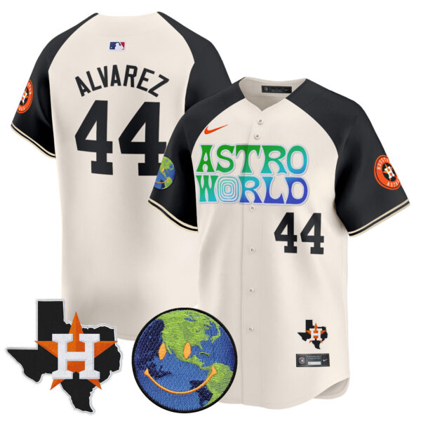 Men's Houston Astros Cactus Jack Astro World Vapor Premier Limited Jersey - All Stitched - Image 51