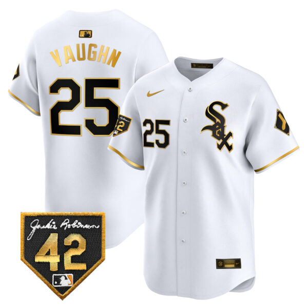 Men's Chicago White Sox 2024 Jackie Robinson Patch Vapor Premier Limited Jersey - All Stitched - Image 10
