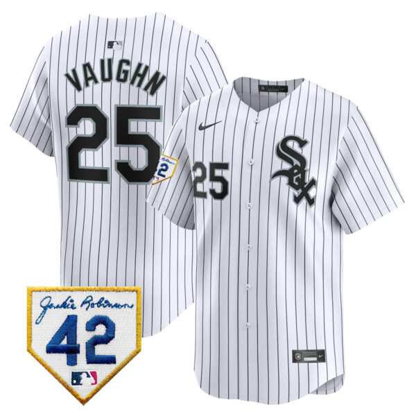 Men's Chicago White Sox 2024 Jackie Robinson Patch Vapor Premier Limited Jersey - All Stitched - Image 16