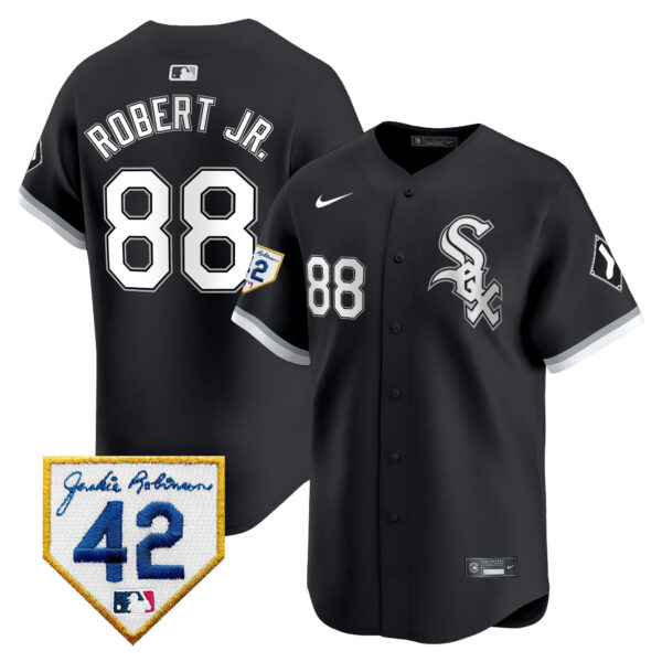 Men's Chicago White Sox 2024 Jackie Robinson Patch Vapor Premier Limited Jersey - All Stitched - Image 19