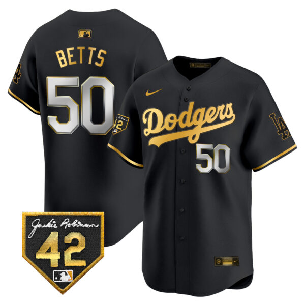 Men's Dodgers 2024 Jackie Robinson Patch Vapor Premier Limited Jersey - All Stitched - Image 3