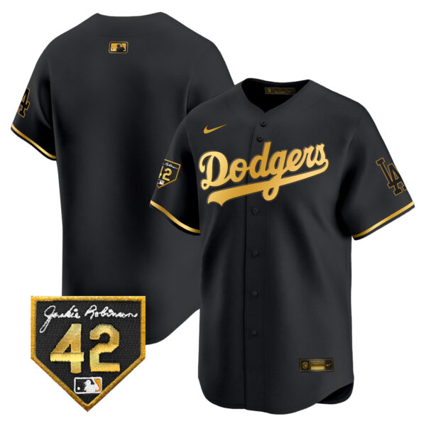 Men's Dodgers 2024 Jackie Robinson Patch Vapor Premier Limited Jersey - All Stitched - Image 10