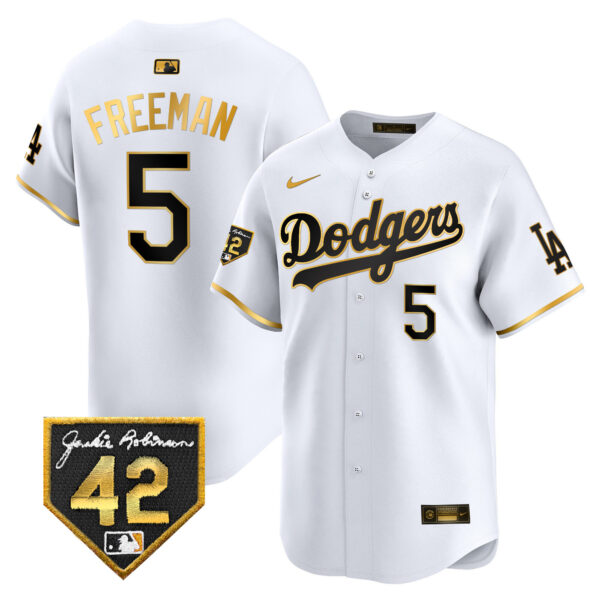 Men's Dodgers 2024 Jackie Robinson Patch Vapor Premier Limited Jersey - All Stitched - Image 12