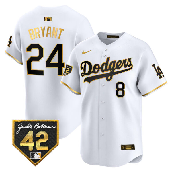 Men's Dodgers 2024 Jackie Robinson Patch Vapor Premier Limited Jersey - All Stitched - Image 14