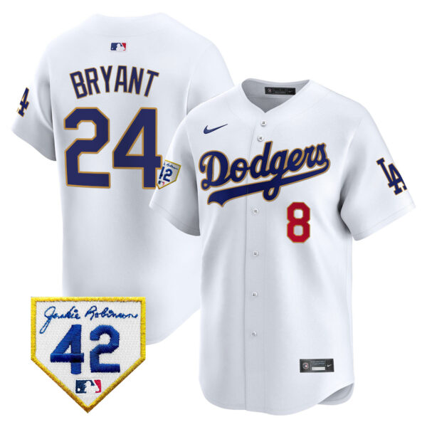 Men's Dodgers 2024 Jackie Robinson Patch Vapor Premier Limited Jersey - All Stitched - Image 24