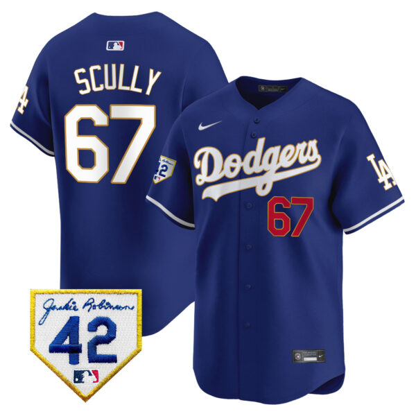 Men's Dodgers 2024 Jackie Robinson Patch Vapor Premier Limited Jersey - All Stitched - Image 35