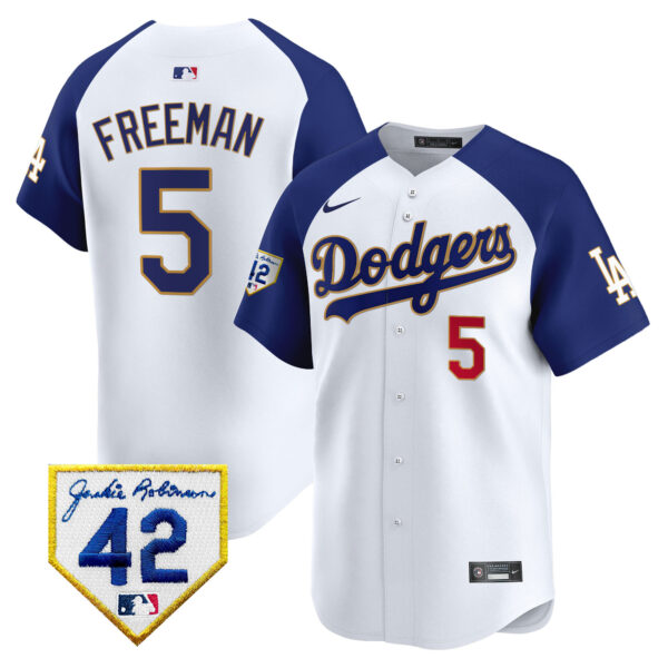 Men's Dodgers 2024 Jackie Robinson Patch Vapor Premier Limited Jersey - All Stitched - Image 42