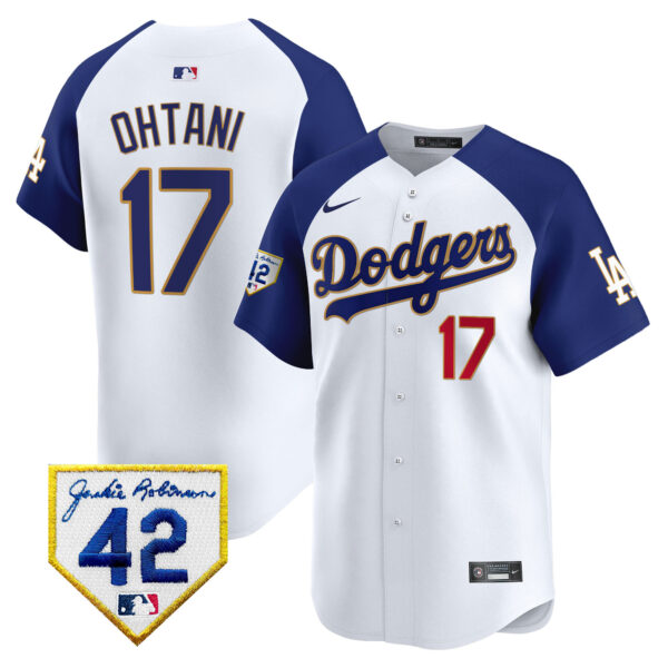 Men's Dodgers 2024 Jackie Robinson Patch Vapor Premier Limited Jersey - All Stitched - Image 41