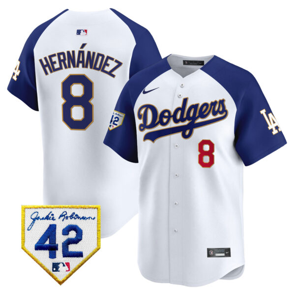 Men's Dodgers 2024 Jackie Robinson Patch Vapor Premier Limited Jersey - All Stitched - Image 46