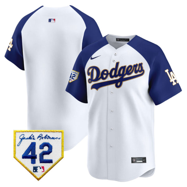 Men's Dodgers 2024 Jackie Robinson Patch Vapor Premier Limited Jersey - All Stitched - Image 50