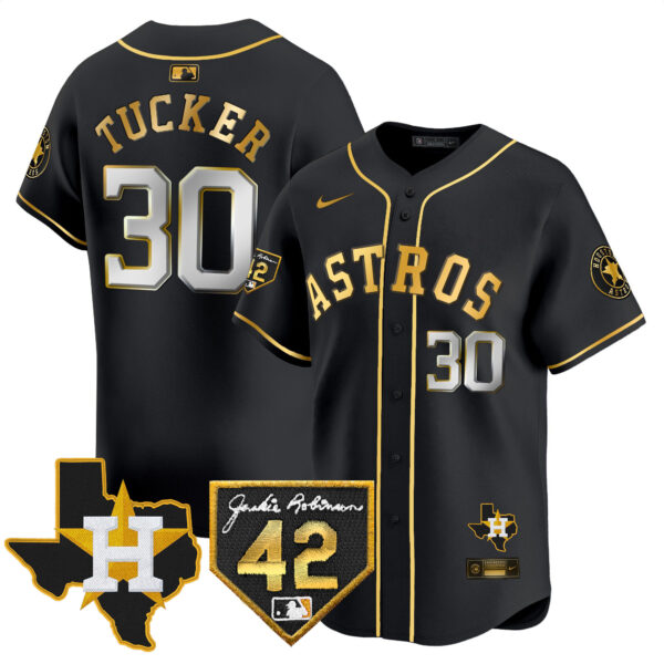 Men's Houston Astros 2024 Robinson & Texas Patch Vapor Premier Limited Jersey - All Stitched - Image 8