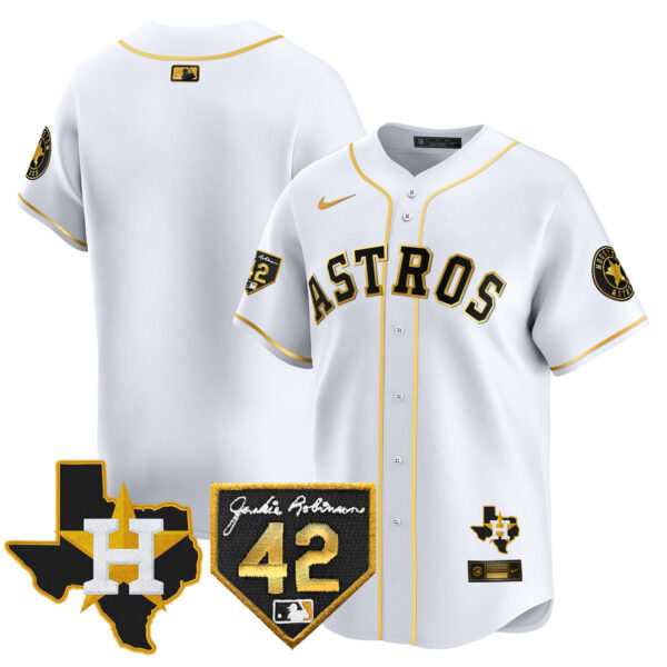 Men's Houston Astros 2024 Robinson & Texas Patch Vapor Premier Limited Jersey - All Stitched - Image 18