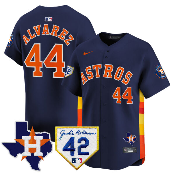 Men's Houston Astros 2024 Robinson & Texas Patch Vapor Premier Limited Jersey - All Stitched - Image 37