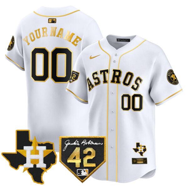 Houston Astros 2024 Robinson & Texas Patch Vapor Premier Limited Custom Jersey - All Stitched - Image 2