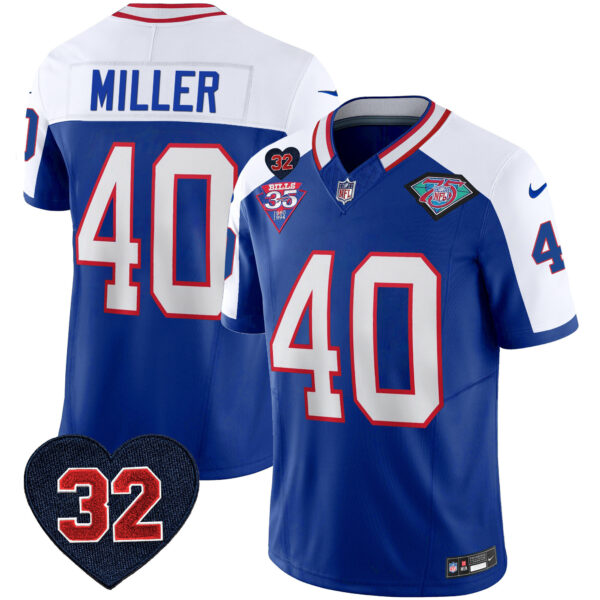 Men's Bills 1994 Throwback O.J. Simpson Patch Vapor Limited Jersey - All Stitched - Image 4