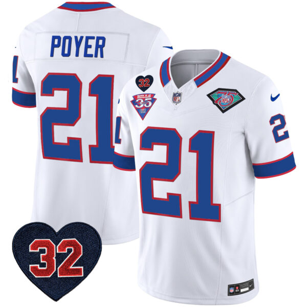 Men's Bills 1994 Throwback O.J. Simpson Patch Vapor Limited Jersey - All Stitched - Image 34