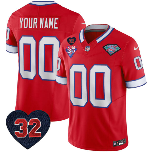 Bills 1994 Throwback O.J. Simpson Patch Vapor Limited Custom Jersey - All Stitched - Image 3