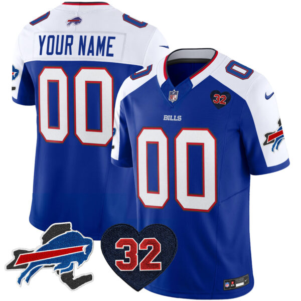 Bills O.J. Simpson Patch Gold Vapor Limited Custom Jersey - All Stitched - Image 2