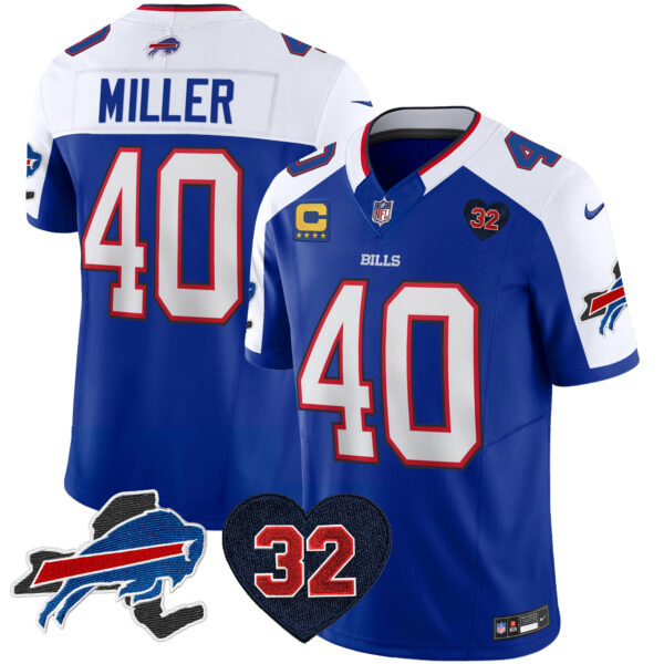 Men's Bills O.J. Simpson Patch Vapor Limited Jersey - All Stitched - Image 12