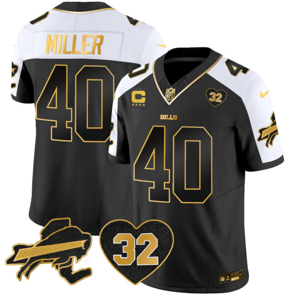 Men's Bills O.J. Simpson Patch Gold Vapor Limited Jersey - All Stitched - Image 5