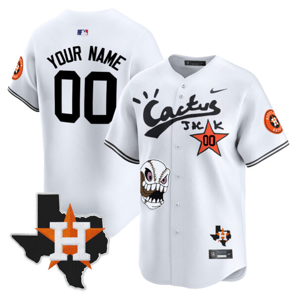 Houston Astros Cactus Jack Patch Vapor Premier Limited Custom Jersey - All Stitched - Image 3