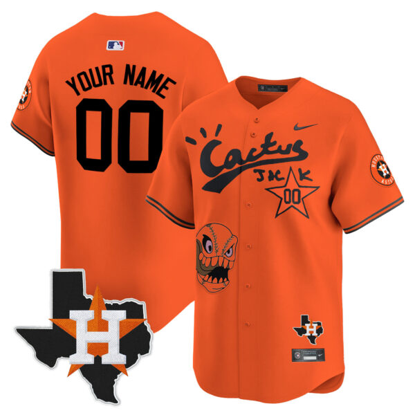 Houston Astros Cactus Jack Patch Vapor Premier Limited Custom Jersey - All Stitched - Image 5