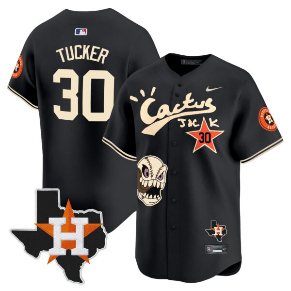 Men's Houston Astros Cactus Jack Patch Vapor Premier Limited Jersey - All Stitched - Image 17