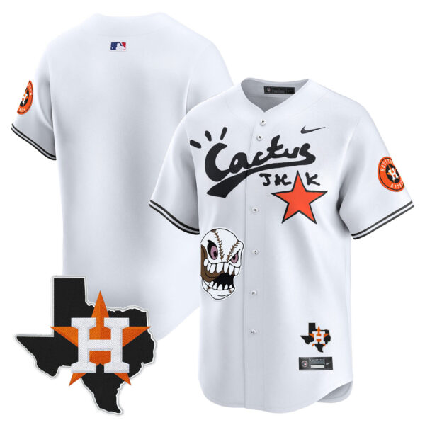 Men's Houston Astros Cactus Jack Patch Vapor Premier Limited Jersey - All Stitched - Image 27