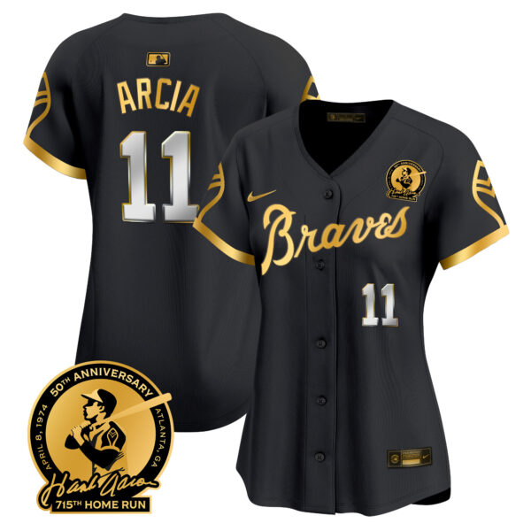 Women's Atlanta Braves Throwback 1974 - 1982 Vapor Premier Limited Jersey - All Stitched - Image 2