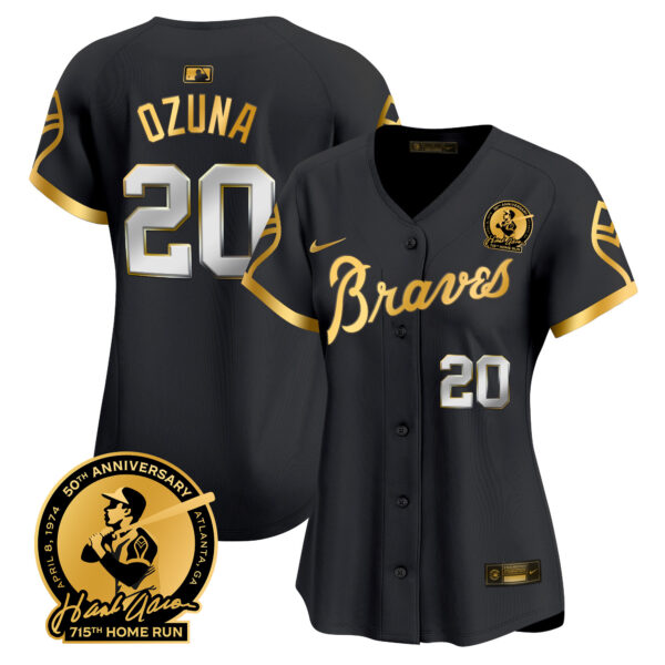 Women's Atlanta Braves Throwback 1974 - 1982 Vapor Premier Limited Jersey - All Stitched - Image 3