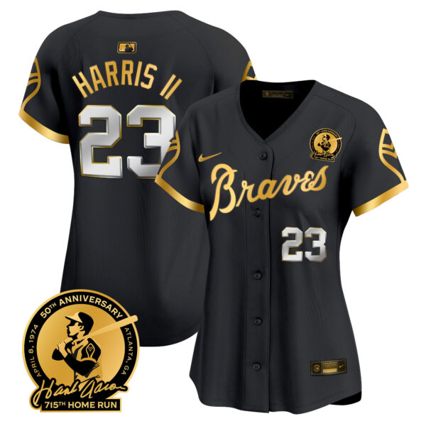 Women's Atlanta Braves Throwback 1974 - 1982 Vapor Premier Limited Jersey - All Stitched - Image 5