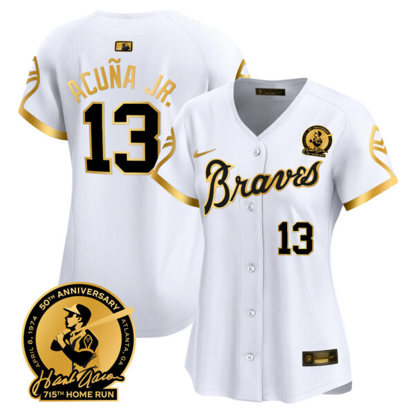 Women's Atlanta Braves Throwback 1974 - 1982 Vapor Premier Limited Jersey - All Stitched - Image 10