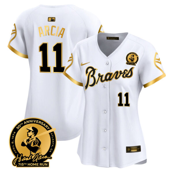 Women's Atlanta Braves Throwback 1974 - 1982 Vapor Premier Limited Jersey - All Stitched - Image 11